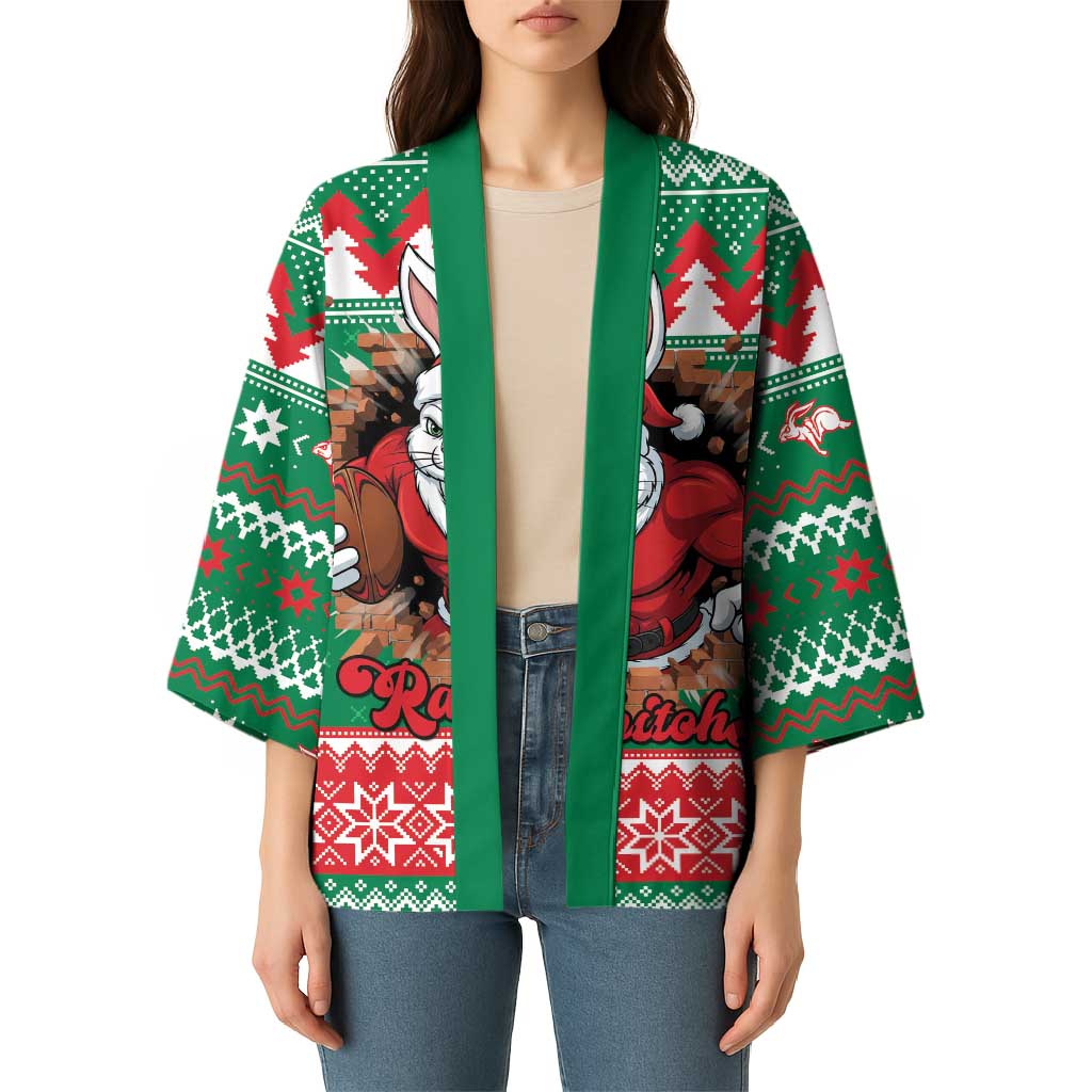 Jingle Rabbitohs Jump Personalized Kimono Christmas Rugby League Spirit - Aussie Hoodie