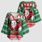 Jingle Rabbitohs Jump Personalized Kimono Sleeve Blouse Christmas Rugby League Spirit - Aussie Hoodie
