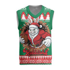 Jingle Rabbitohs Jump Personalized Christmas Knitted V-Neck Vest Christmas Rugby League Spirit - Aussie Hoodie