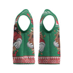 Jingle Rabbitohs Jump Personalized Christmas Knitted V-Neck Vest Christmas Rugby League Spirit - Aussie Hoodie
