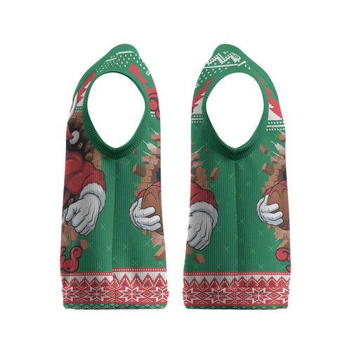 Jingle Rabbitohs Jump Personalized Christmas Knitted V-Neck Vest Christmas Rugby League Spirit - Aussie Hoodie