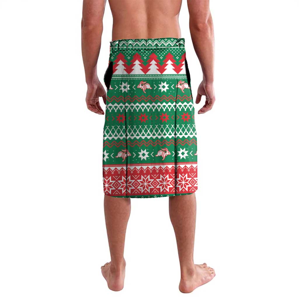 Jingle Rabbitohs Jump Personalized Lavalava Christmas Rugby League Spirit - Aussie Hoodie