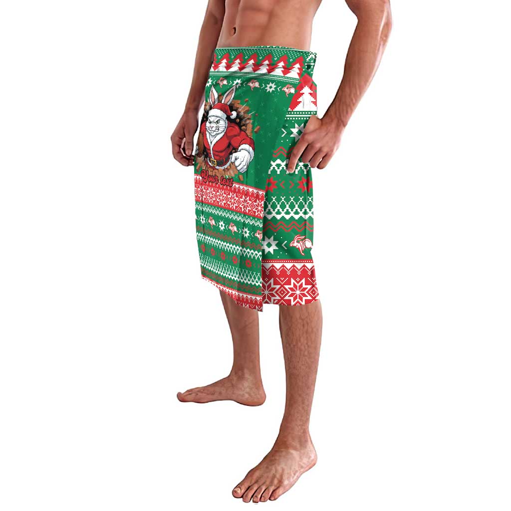 Jingle Rabbitohs Jump Personalized Lavalava Christmas Rugby League Spirit - Aussie Hoodie