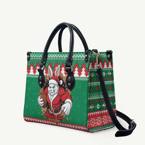 Jingle Rabbitohs Jump Personalized Leather Bag Christmas Rugby League Spirit - Aussie Hoodie