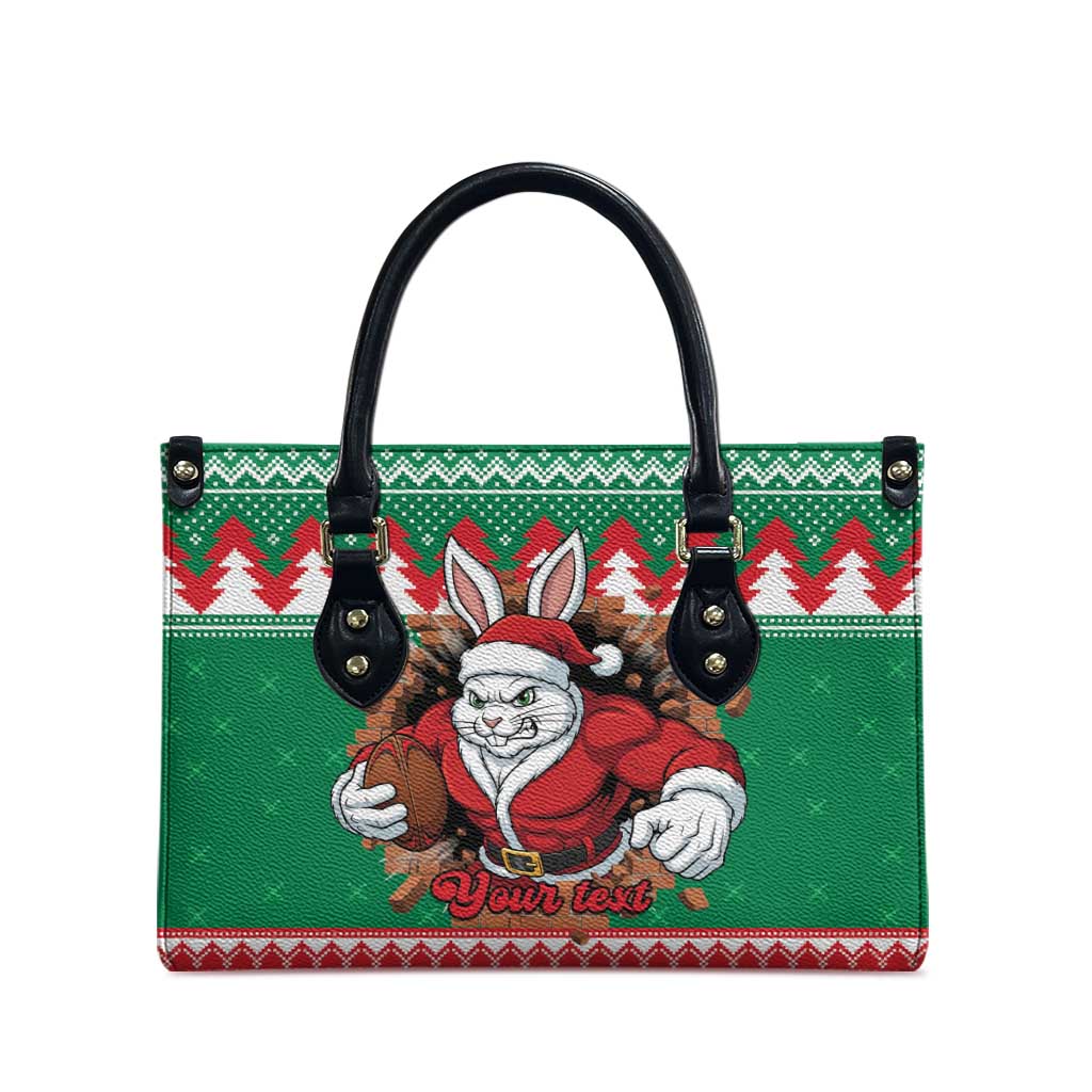 Jingle Rabbitohs Jump Personalized Leather Bag Christmas Rugby League Spirit - Aussie Hoodie