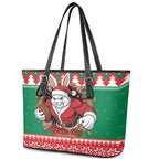 Jingle Rabbitohs Jump Personalized Leather Tote Bag Christmas Rugby League Spirit - Aussie Hoodie