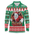 Jingle Rabbitohs Jump Personalized Long Sleeve Polo Shirt Christmas Rugby League Spirit - Aussie Hoodie