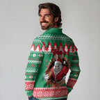 Jingle Rabbitohs Jump Personalized Long Sleeve Polo Shirt Christmas Rugby League Spirit - Aussie Hoodie