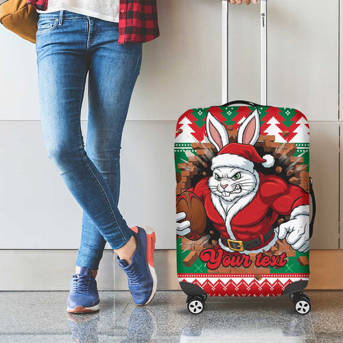 Jingle Rabbitohs Jump Personalized Luggage Cover Christmas Rugby League Spirit - Aussie Hoodie