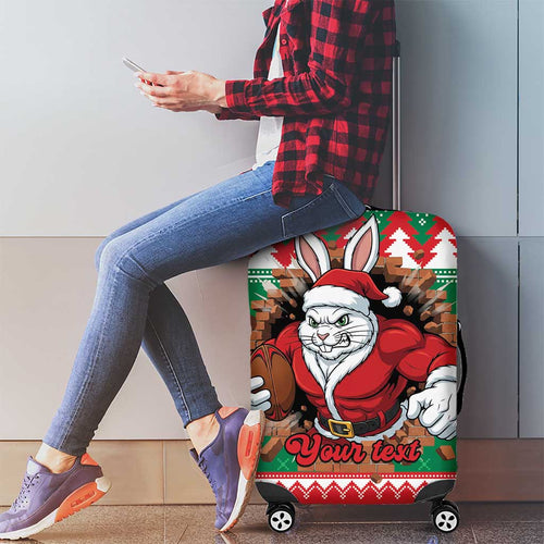Jingle Rabbitohs Jump Personalized Luggage Cover Christmas Rugby League Spirit - Aussie Hoodie