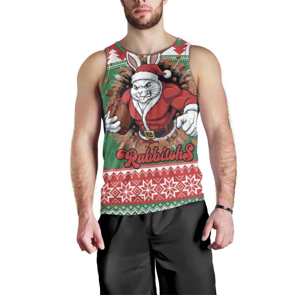 Jingle Rabbitohs Jump Personalized Men Tank Top Christmas Rugby League Spirit - Aussie Hoodie