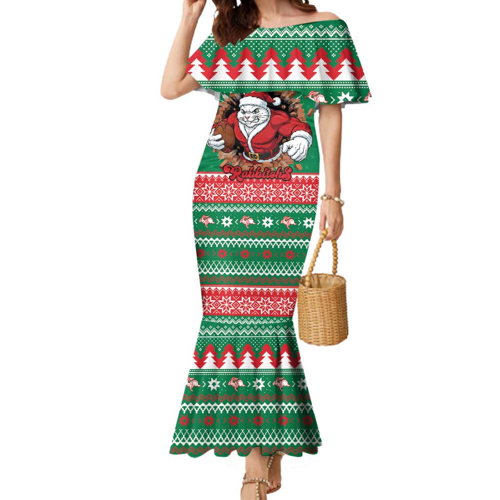 Jingle Rabbitohs Jump Personalized Mermaid Dress Christmas Rugby League Spirit - Aussie Hoodie