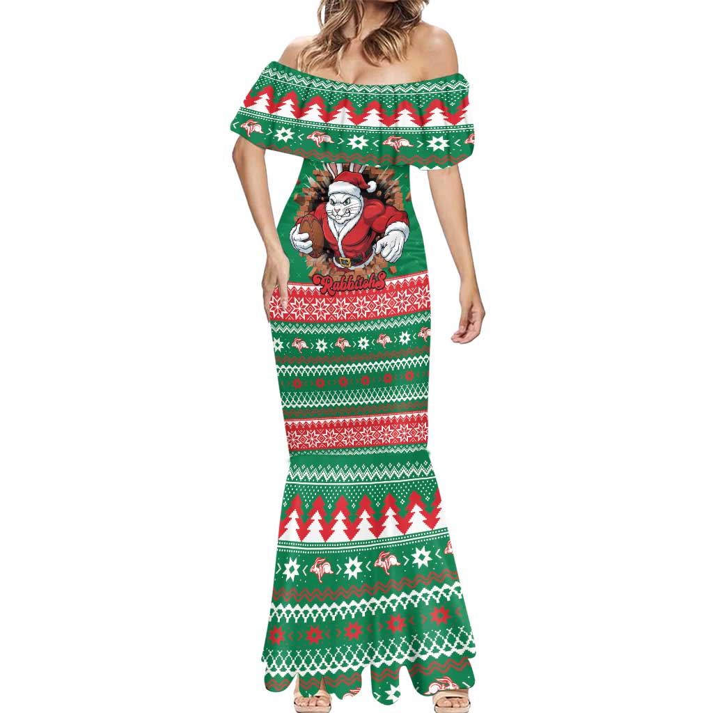 Jingle Rabbitohs Jump Personalized Mermaid Dress Christmas Rugby League Spirit - Aussie Hoodie