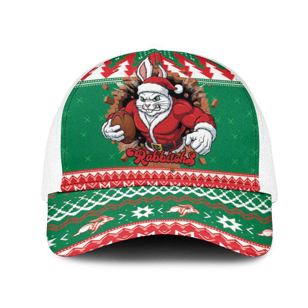 Jingle Rabbitohs Jump Mesh Trucker Cap Christmas Rugby League Spirit - Aussie Hoodie