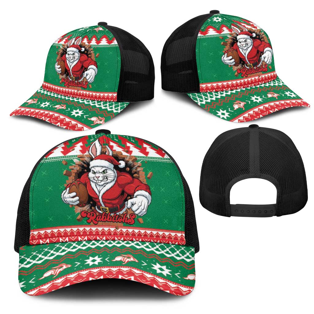 Jingle Rabbitohs Jump Mesh Trucker Cap Christmas Rugby League Spirit - Aussie Hoodie
