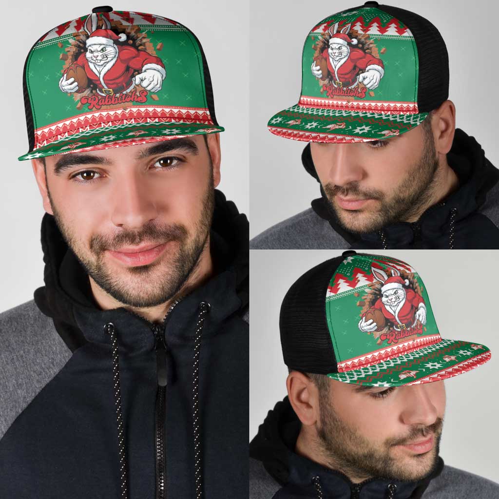 Jingle Rabbitohs Jump Mesh Trucker Cap Christmas Rugby League Spirit - Aussie Hoodie