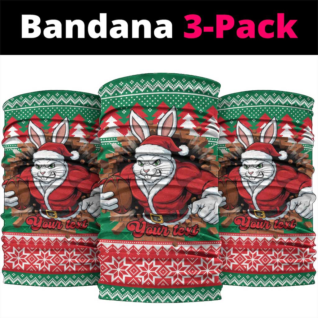 Jingle Rabbitohs Jump Personalized Neck Gaiter Christmas Rugby League Spirit - Aussie Hoodie