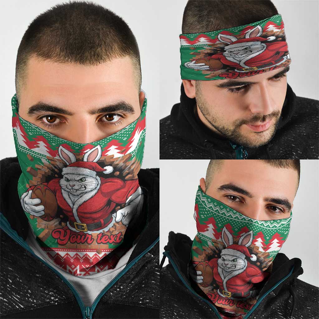 Jingle Rabbitohs Jump Personalized Neck Gaiter Christmas Rugby League Spirit - Aussie Hoodie