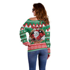 Jingle Rabbitohs Jump Personalized Off Shoulder Sweater Christmas Rugby League Spirit - Aussie Hoodie
