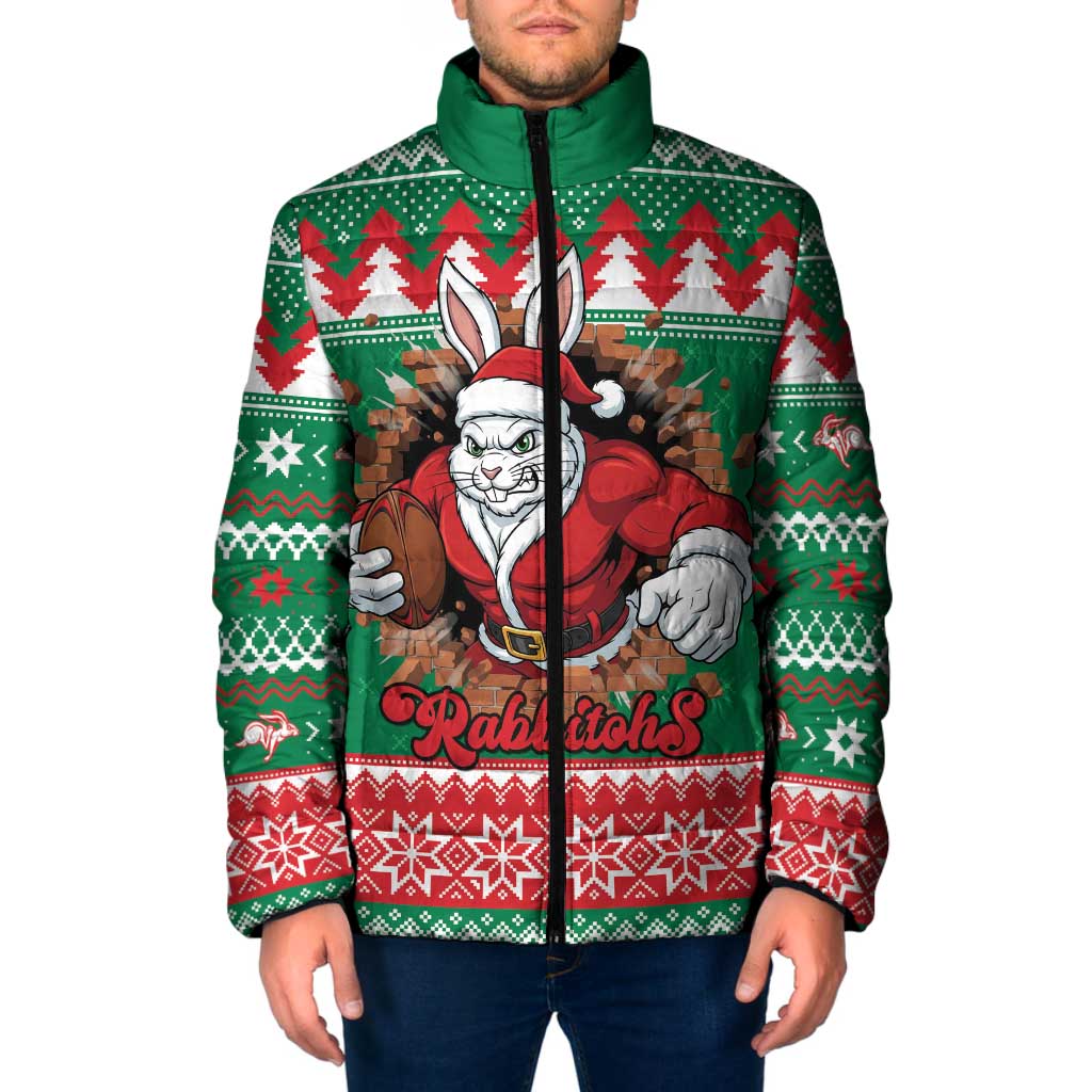 Jingle Rabbitohs Jump Personalized Padded Jacket Christmas Rugby League Spirit - Aussie Hoodie
