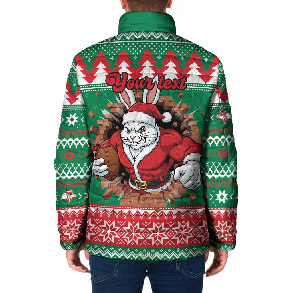 Jingle Rabbitohs Jump Personalized Padded Jacket Christmas Rugby League Spirit - Aussie Hoodie