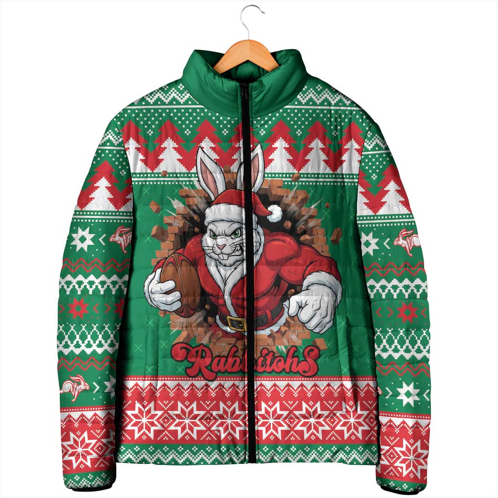 Jingle Rabbitohs Jump Personalized Padded Jacket Christmas Rugby League Spirit - Aussie Hoodie