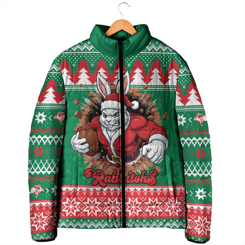 Jingle Rabbitohs Jump Personalized Padded Jacket Christmas Rugby League Spirit - Aussie Hoodie