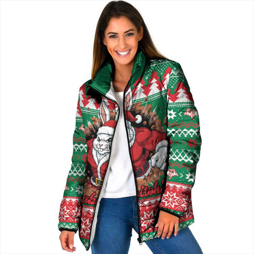Jingle Rabbitohs Jump Personalized Padded Jacket Christmas Rugby League Spirit - Aussie Hoodie