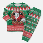 Jingle Rabbitohs Jump Personalized Christmas Pajama Set Christmas Rugby League Spirit - Aussie Hoodie