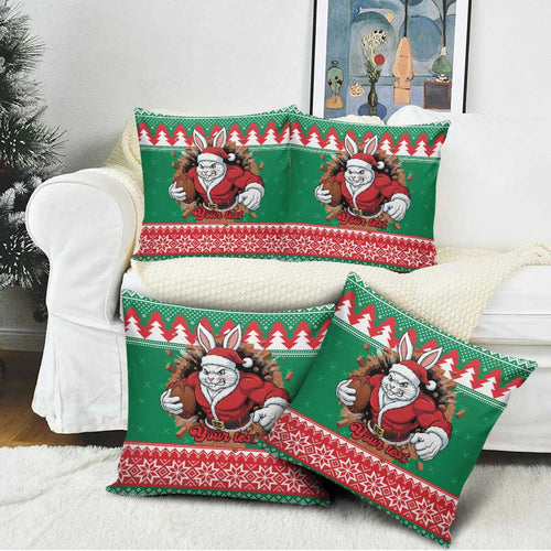 Jingle Rabbitohs Jump Personalized Pillow Cover Christmas Rugby League Spirit - Aussie Hoodie