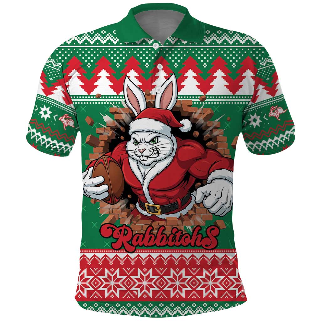 Jingle Rabbitohs Jump Personalized Polo Shirt Christmas Rugby League Spirit - Aussie Hoodie