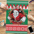 Jingle Rabbitohs Jump Personalized Puzzle Christmas Rugby League Spirit - Aussie Hoodie
