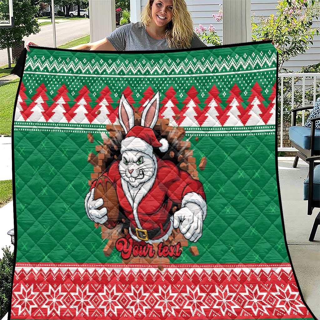 Jingle Rabbitohs Jump Personalized Quilt Christmas Rugby League Spirit - Aussie Hoodie