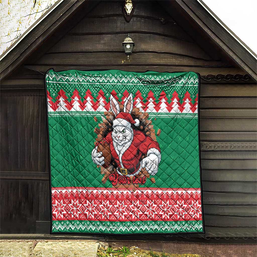 Jingle Rabbitohs Jump Personalized Quilt Christmas Rugby League Spirit - Aussie Hoodie