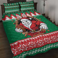 Jingle Rabbitohs Jump Personalized Quilt Bed Set Christmas Rugby League Spirit - Aussie Hoodie
