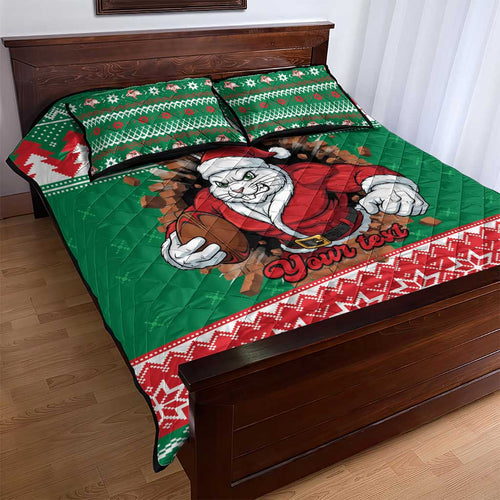 Jingle Rabbitohs Jump Personalized Quilt Bed Set Christmas Rugby League Spirit - Aussie Hoodie