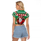 Jingle Rabbitohs Jump Personalized Raglan Cropped T Shirt Christmas Rugby League Spirit - Aussie Hoodie
