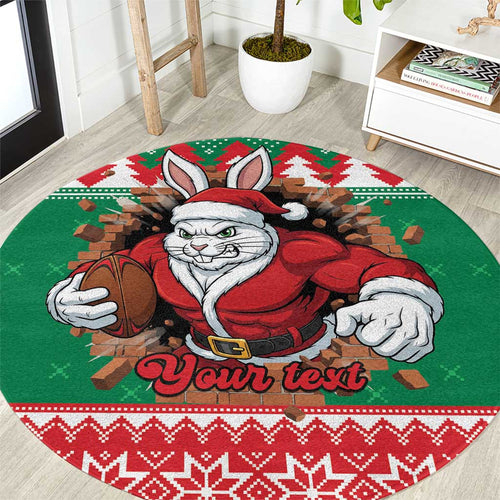 Jingle Rabbitohs Jump Personalized Round Carpet Christmas Rugby League Spirit - Aussie Hoodie