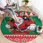Jingle Rabbitohs Jump Personalized Round Carpet Christmas Rugby League Spirit - Aussie Hoodie