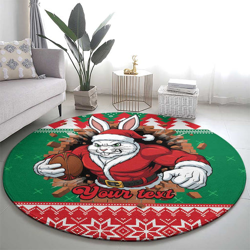 Jingle Rabbitohs Jump Personalized Round Carpet Christmas Rugby League Spirit - Aussie Hoodie