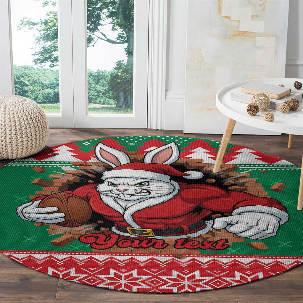 Jingle Rabbitohs Jump Personalized Round Carpet Christmas Rugby League Spirit - Aussie Hoodie
