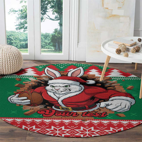 Jingle Rabbitohs Jump Personalized Round Carpet Christmas Rugby League Spirit - Aussie Hoodie