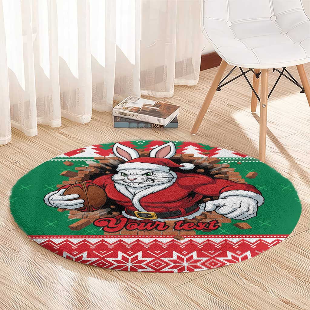 Jingle Rabbitohs Jump Personalized Round Carpet Christmas Rugby League Spirit - Aussie Hoodie