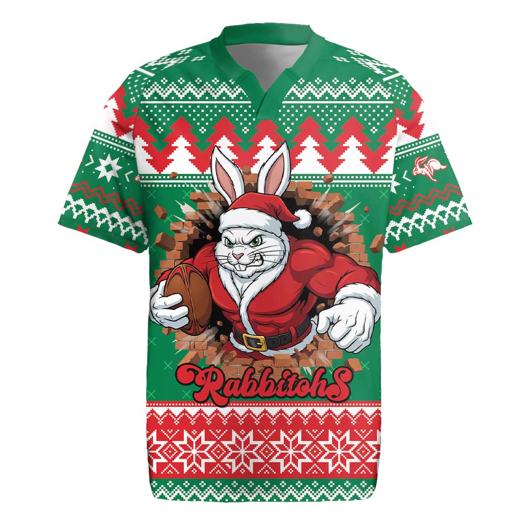 Jingle Rabbitohs Jump Personalized Rugby Jersey Christmas Rugby League Spirit - Aussie Hoodie