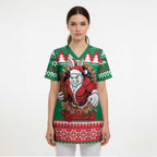 Jingle Rabbitohs Jump Personalized Scrub Top Christmas Rugby League Spirit - Aussie Hoodie