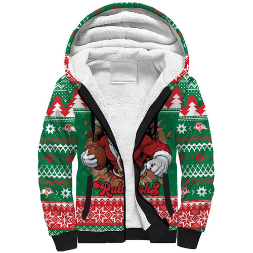 Jingle Rabbitohs Jump Personalized Sherpa Hoodie Christmas Rugby League Spirit - Aussie Hoodie