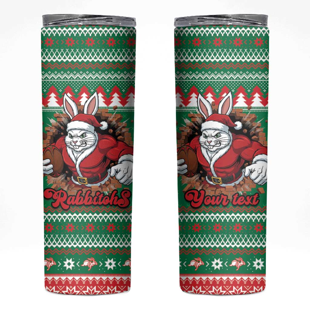 Jingle Rabbitohs Jump Personalized Skinny Tumbler Christmas Rugby League Spirit - Aussie Hoodie