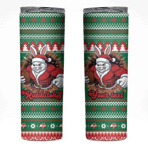 Jingle Rabbitohs Jump Personalized Skinny Tumbler Christmas Rugby League Spirit - Aussie Hoodie