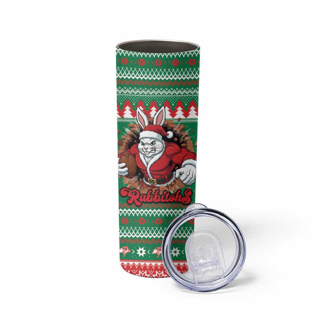 Jingle Rabbitohs Jump Personalized Skinny Tumbler Christmas Rugby League Spirit - Aussie Hoodie