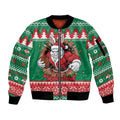 Jingle Rabbitohs Jump Personalized Sleeve Zip Bomber Jacket Christmas Rugby League Spirit - Aussie Hoodie